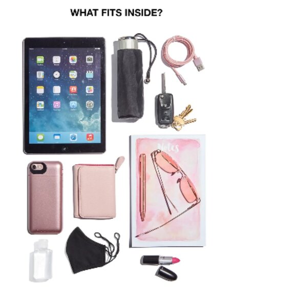 BNWoT DKNY Bryant Signature Top Zip Backpack in camel brown / candy red (OS) - Picture 8 of 8